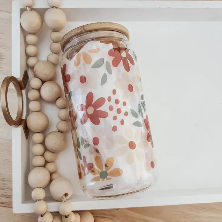 Autumn Meadow Glass Can