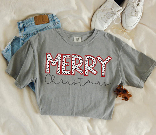 Dotted Merry Christmas Tee
