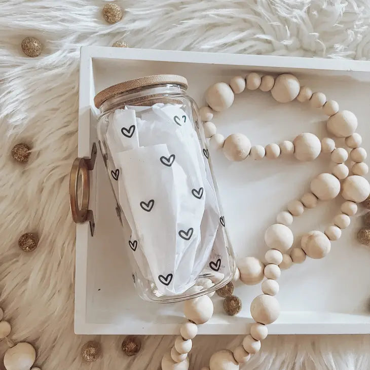 Mini Hearts Glass Can